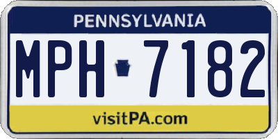 PA license plate MPH7182