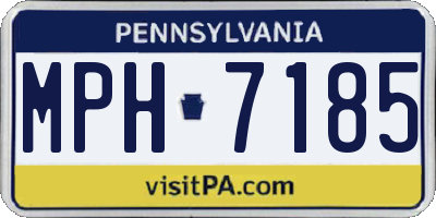 PA license plate MPH7185
