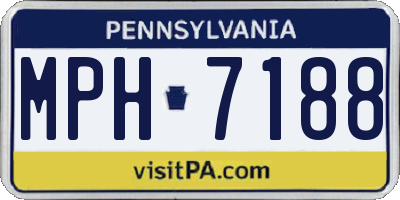 PA license plate MPH7188