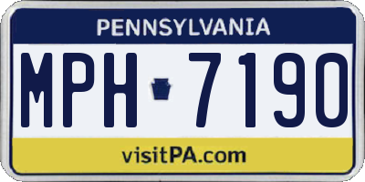 PA license plate MPH7190