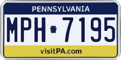 PA license plate MPH7195