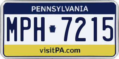 PA license plate MPH7215