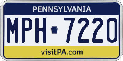 PA license plate MPH7220