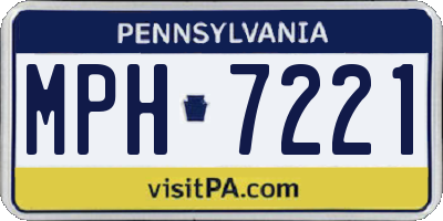 PA license plate MPH7221