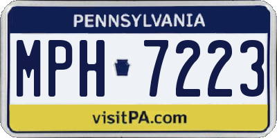 PA license plate MPH7223