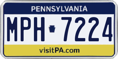 PA license plate MPH7224