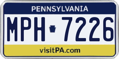 PA license plate MPH7226