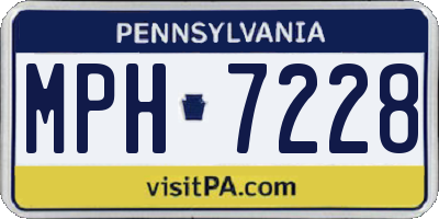 PA license plate MPH7228
