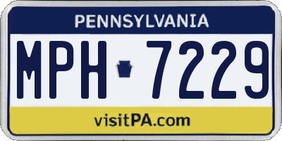 PA license plate MPH7229