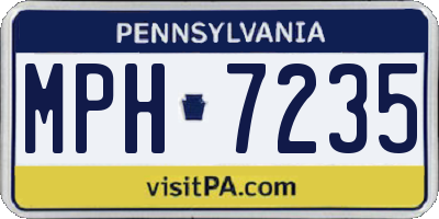 PA license plate MPH7235