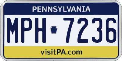 PA license plate MPH7236