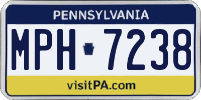 PA license plate MPH7238