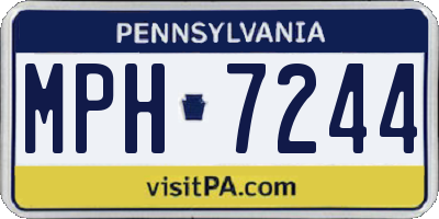 PA license plate MPH7244