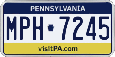 PA license plate MPH7245