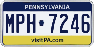 PA license plate MPH7246