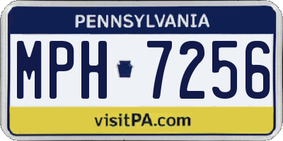PA license plate MPH7256