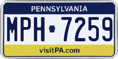 PA license plate MPH7259