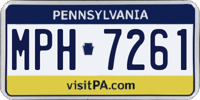 PA license plate MPH7261