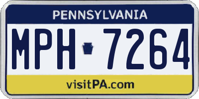 PA license plate MPH7264