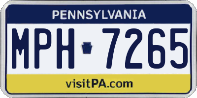 PA license plate MPH7265