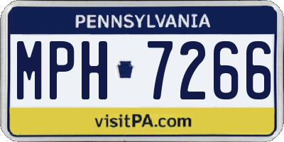 PA license plate MPH7266