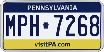 PA license plate MPH7268