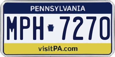 PA license plate MPH7270