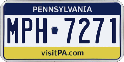 PA license plate MPH7271