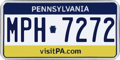 PA license plate MPH7272