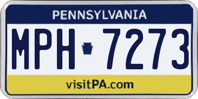 PA license plate MPH7273
