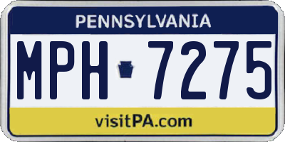 PA license plate MPH7275