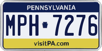 PA license plate MPH7276