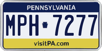 PA license plate MPH7277