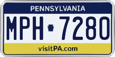 PA license plate MPH7280