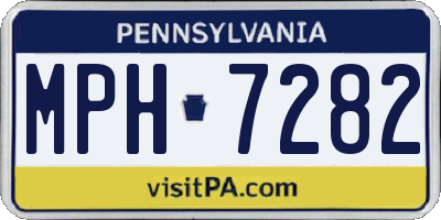 PA license plate MPH7282