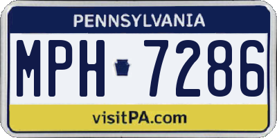 PA license plate MPH7286