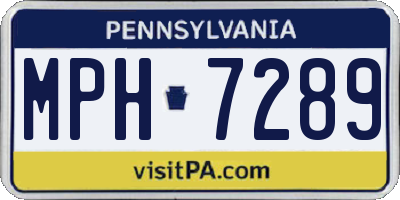 PA license plate MPH7289
