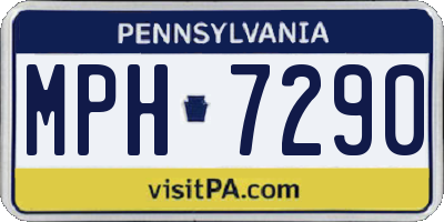 PA license plate MPH7290