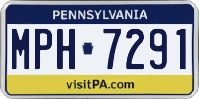 PA license plate MPH7291