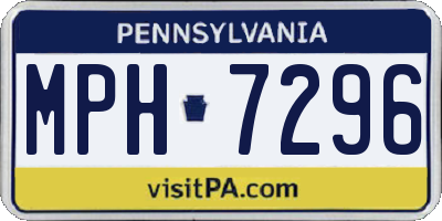 PA license plate MPH7296