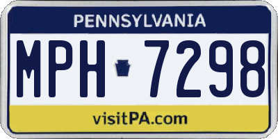 PA license plate MPH7298