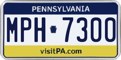 PA license plate MPH7300