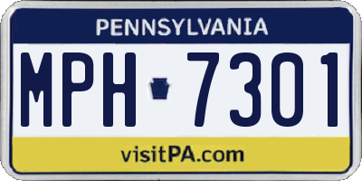 PA license plate MPH7301