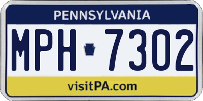 PA license plate MPH7302