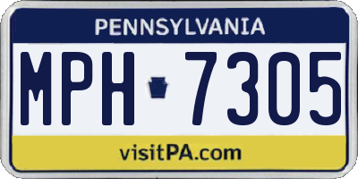 PA license plate MPH7305