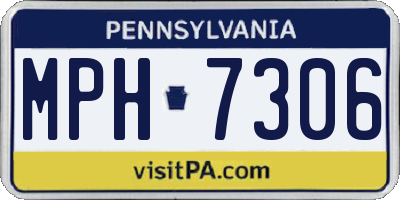PA license plate MPH7306