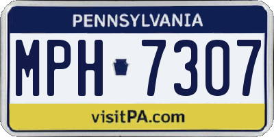 PA license plate MPH7307