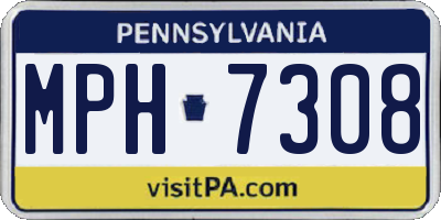 PA license plate MPH7308