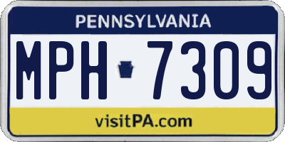 PA license plate MPH7309