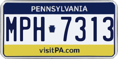 PA license plate MPH7313